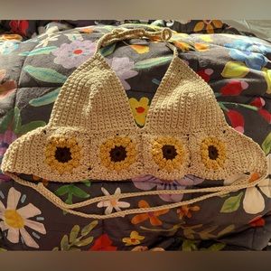 Crochet Sunflower Top